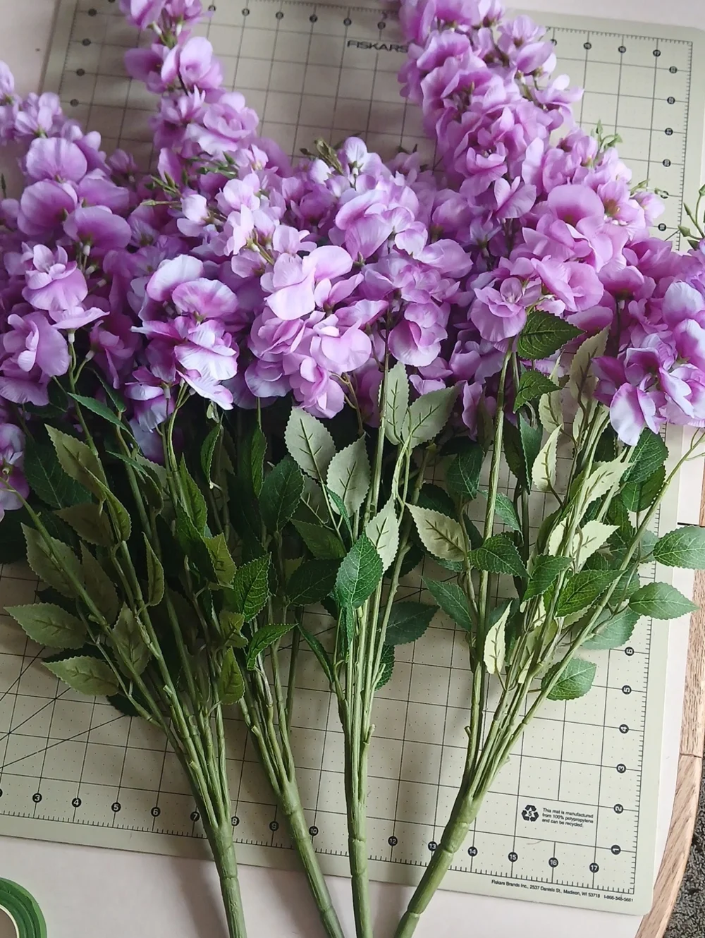 Purple Wisteria Bouquets - Set Of 4